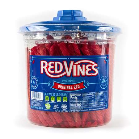 RED VINES Red Vines Original Red Twists Jar 3.5lbs, PK4 50106